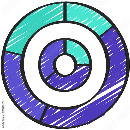 Double Donut Chart Icon