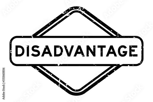 Grunge black disadvantage word rubber seal stamp on white background