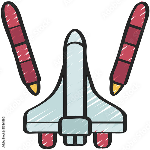 Rocket Breaking Off Icon