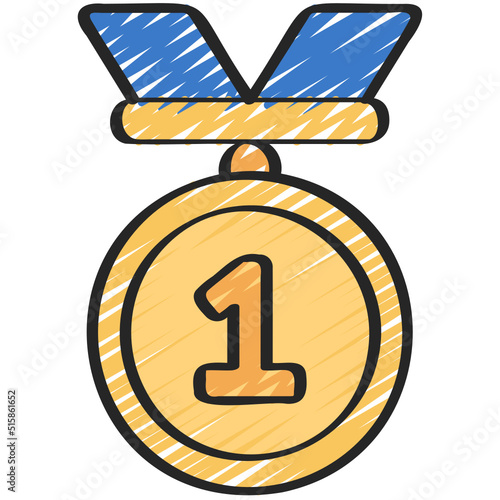 Number One Medal Icon