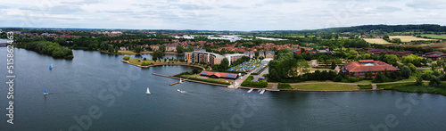 Most Beautiful Aerial view of Lake at Milton Keynes England photo