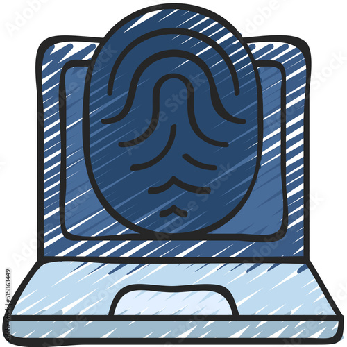 Laptop Biometrics Icon