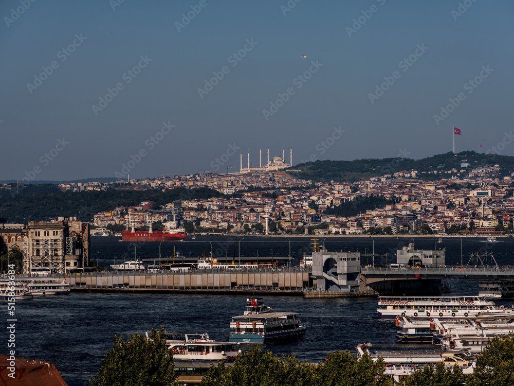 Cityscape view from Istanbul. Istanbul Turkey 05.07.2022