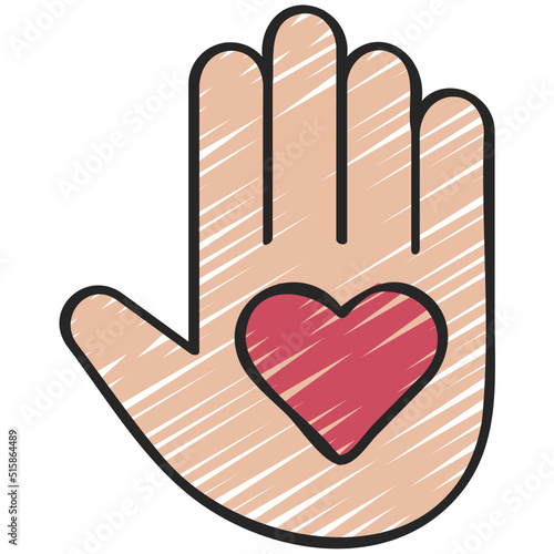 Heart Hand Icon
