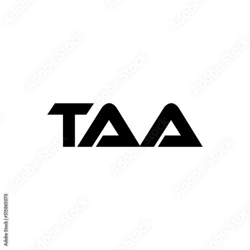 TAA letter logo design with white background in illustrator, vector logo modern alphabet font overlap style. calligraphy designs for logo, Poster, Invitation, etc.