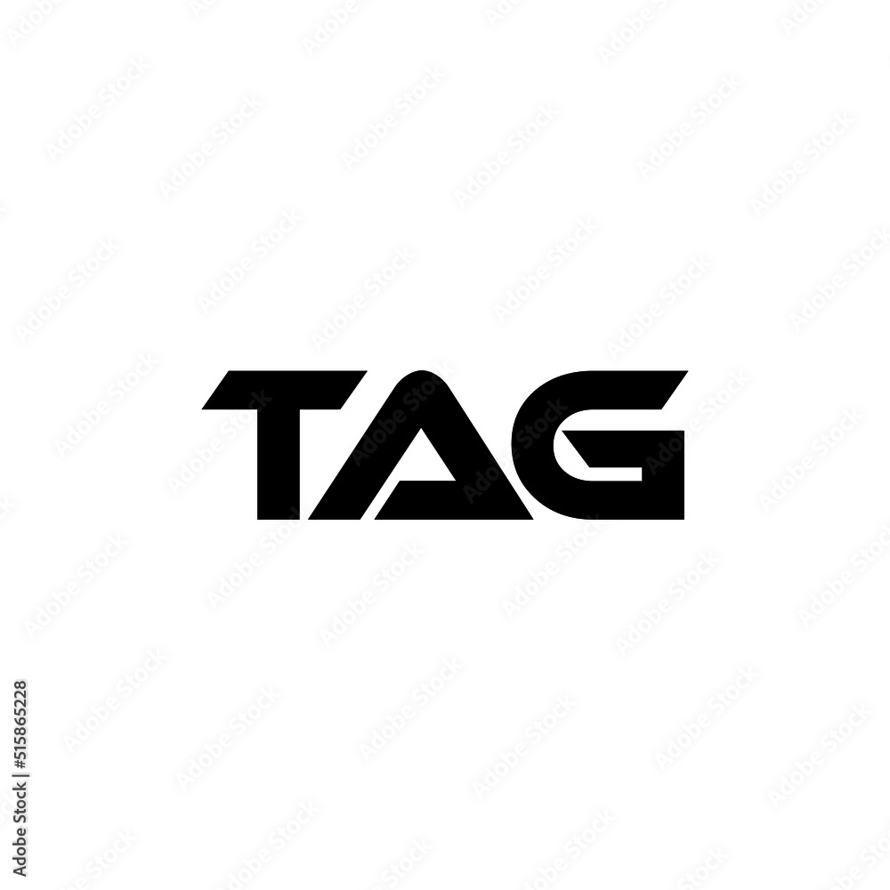 TAG letter logo design with white background in illustrator, vector logo modern alphabet font overlap style. calligraphy designs for logo, Poster, Invitation, etc.