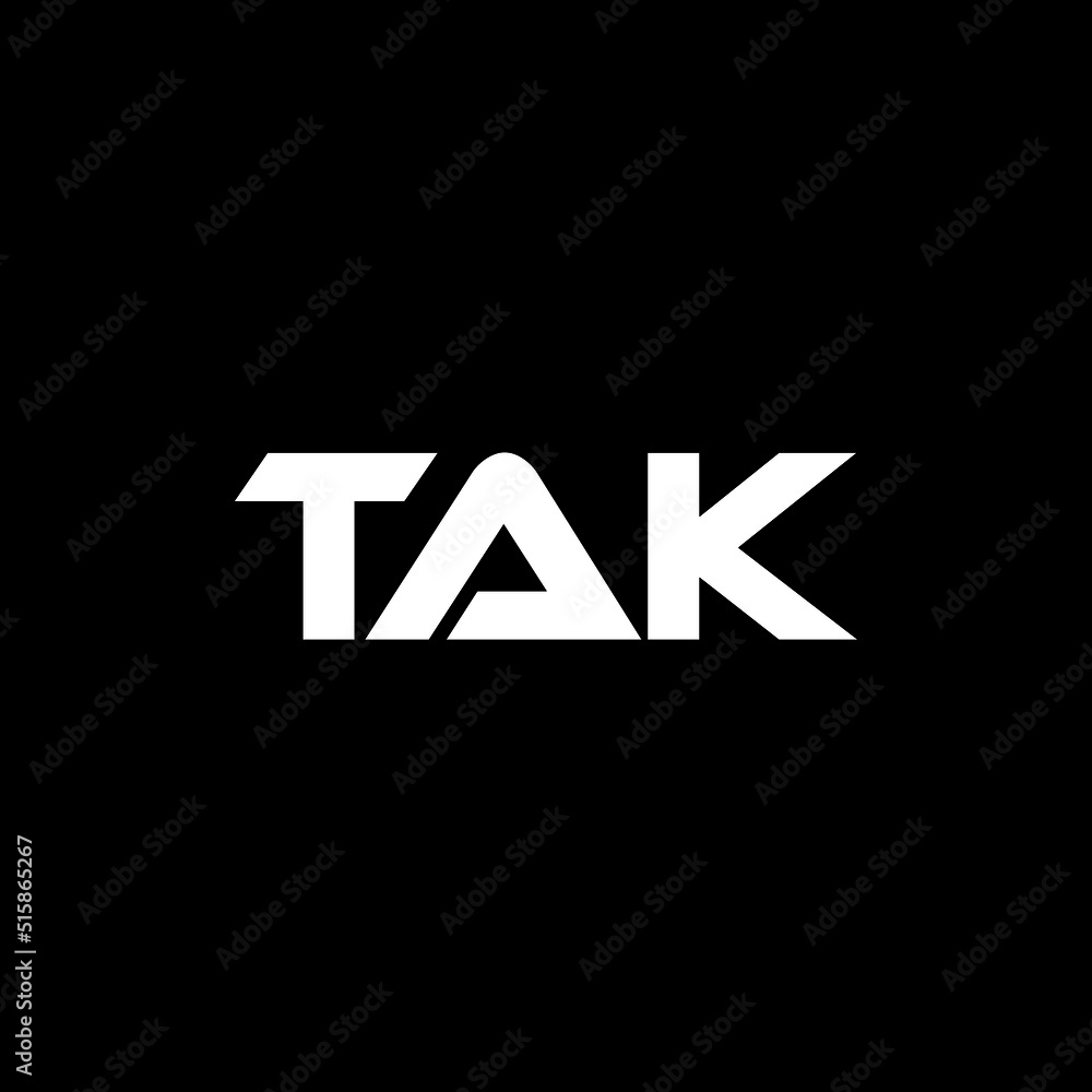 TAK letter logo design with black background in illustrator, vector logo modern alphabet font overlap style. calligraphy designs for logo, Poster, Invitation, etc. TAK letter logo design with black background in illustrator, vector logo modern alphabet font overlap style. calligraphy designs for logo, Poster, Invitation, etc.
