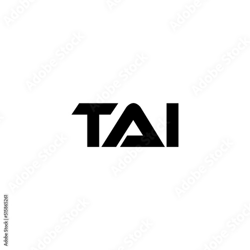 TAI letter logo design with white background in illustrator, vector logo modern alphabet font overlap style. calligraphy designs for logo, Poster, Invitation, etc.