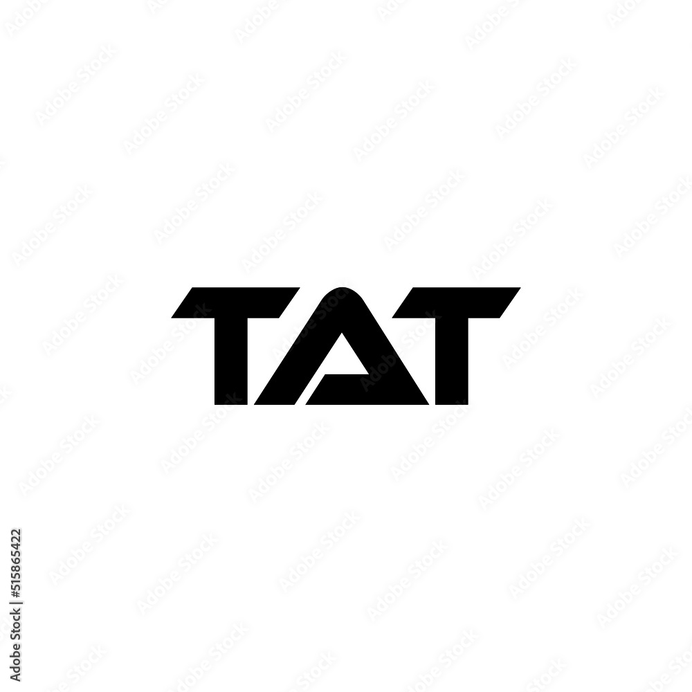 TAT letter logo design with white background in illustrator, vector logo modern alphabet font overlap style. calligraphy designs for logo, Poster, Invitation, etc.