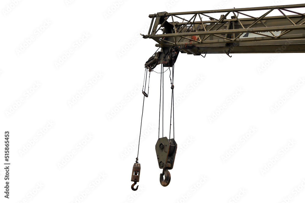 crane on a white background,clipping paths.