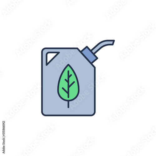 Ecological fuel canister icon. High quality coloured vector illustration.