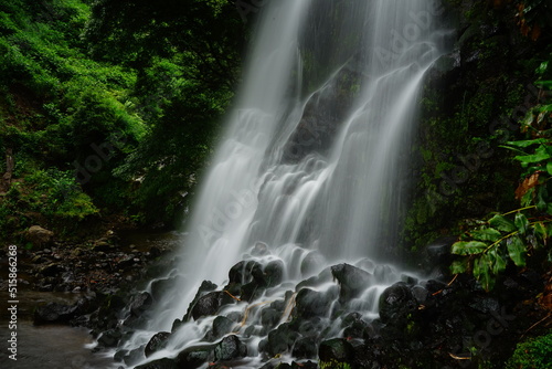 Ribeira dos caldeir  es waterfall  Sao Miguel  Azores Islands  Portugal