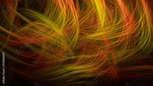 Colorful light trails with motion blur effect. defocused 