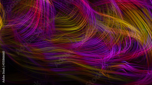 Colorful light trails with motion blur effect. defocused  