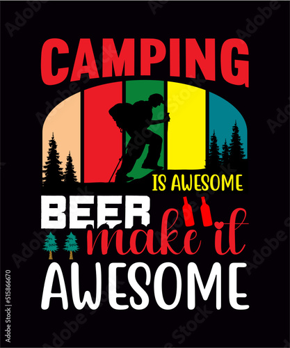 Camping T shirt Design
