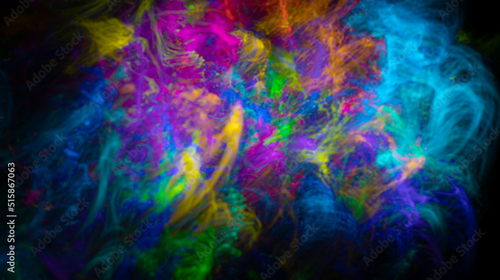 Fototapeta premium Colorful light trails with motion blur effect. defocused 