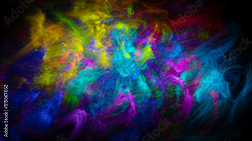 Colorful light trails with motion blur effect. defocused 