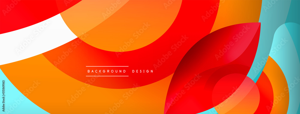 Creative geometric wallpaper. Minimal abstract background. Circle wave and round shapes composition vector illustration for wallpaper banner background or landing page Creative geometric wallpaper. Minimal abstract background. Circle wave and round shapes composition vector illustration for wallpaper banner background or landing page