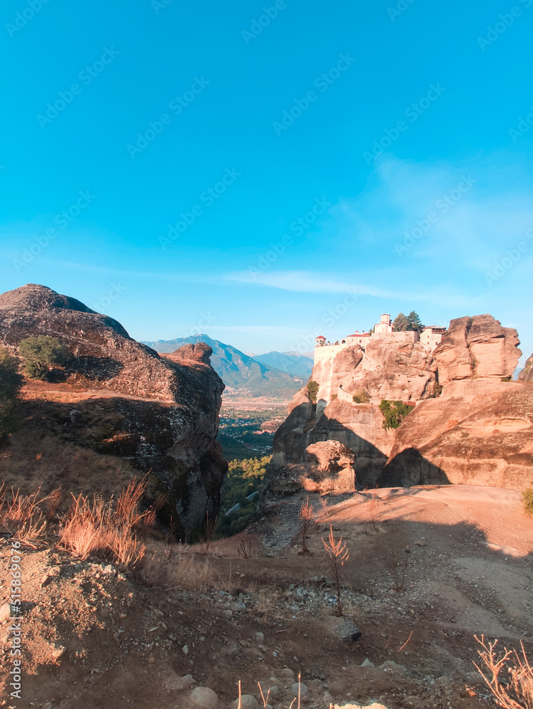 Fototapeta premium landscape view of Greece thessaly mountains