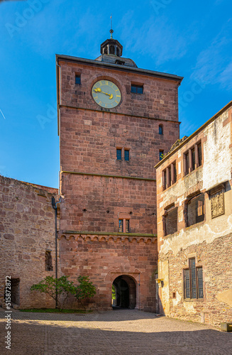 View of the watchtower and the Ruprechts building of Heidelberg Castle. Baden Wuerttemberg, Germany, Europe photo