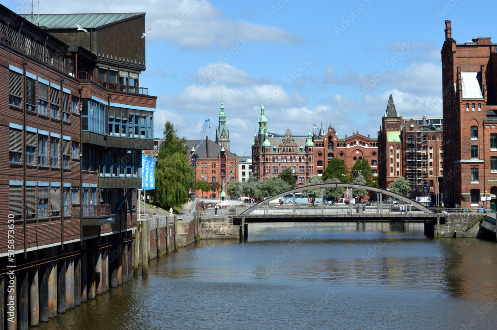 Stadtansicht von Hamburg, Hafen, Deutschland