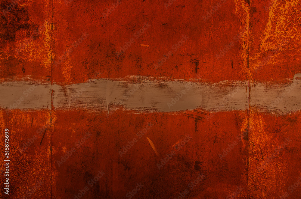 Naklejka premium Dark orange-brown texture of rusty metal