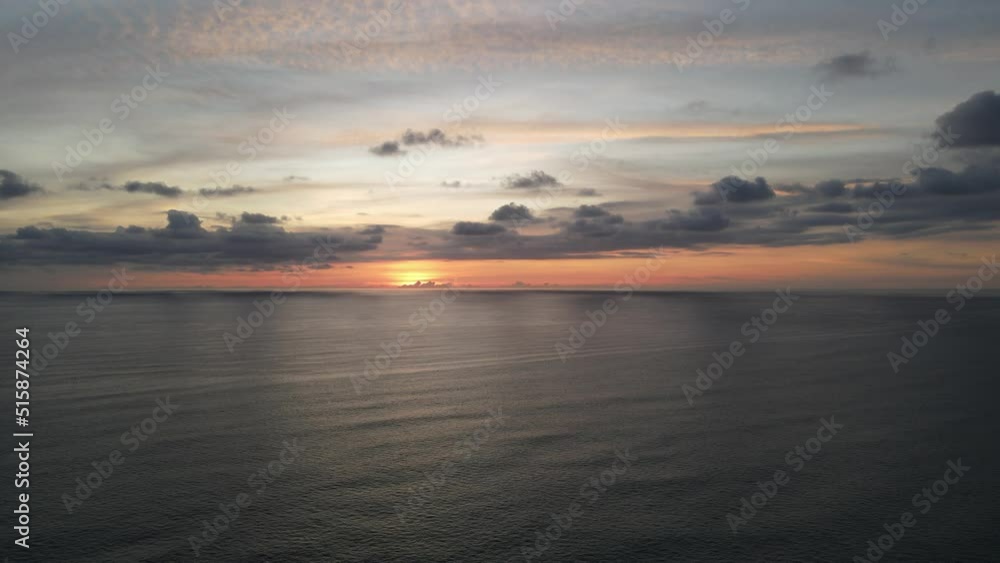 Aerial view Top-down sea in sunset trxture background Aerial view Top-down sea in sunset trxture background