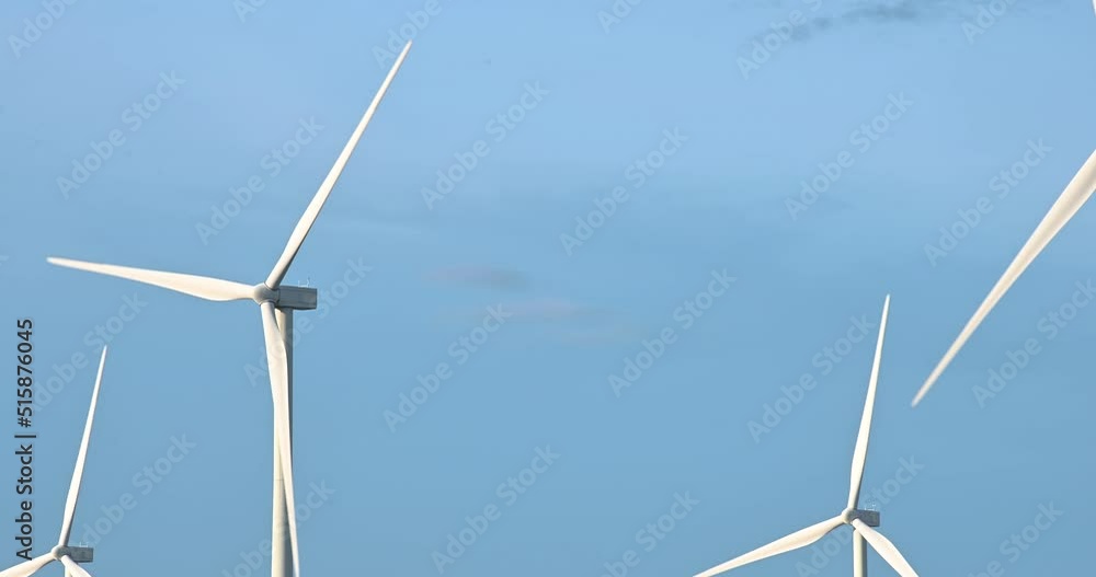 Wind turbines for electric power production with clear sky in Thailand Wind turbines for electric power production with clear sky in Thailand