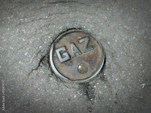 GAZ Plaque de gaz ancienne en fonte