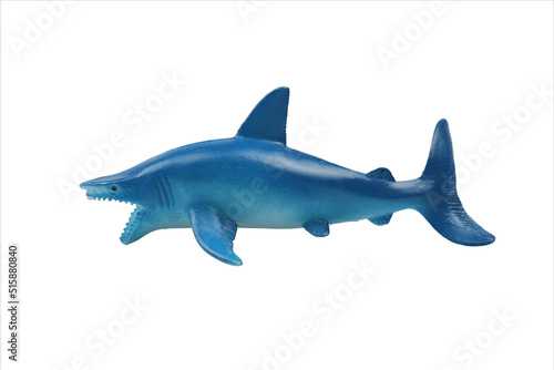 Shark toy isolated from white background photo