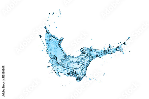 blue water Splash isolated