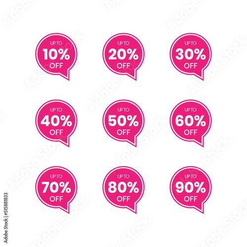 sale off percentage sticker, tag, label, badge