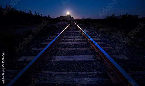 Railroad tracks at Twilight