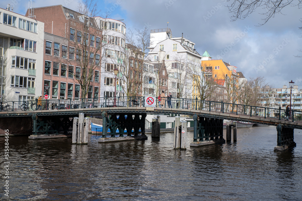 Ir. B. Bijvoetbrug Bridge At Amsterdam The Netherlands 25-2-2022