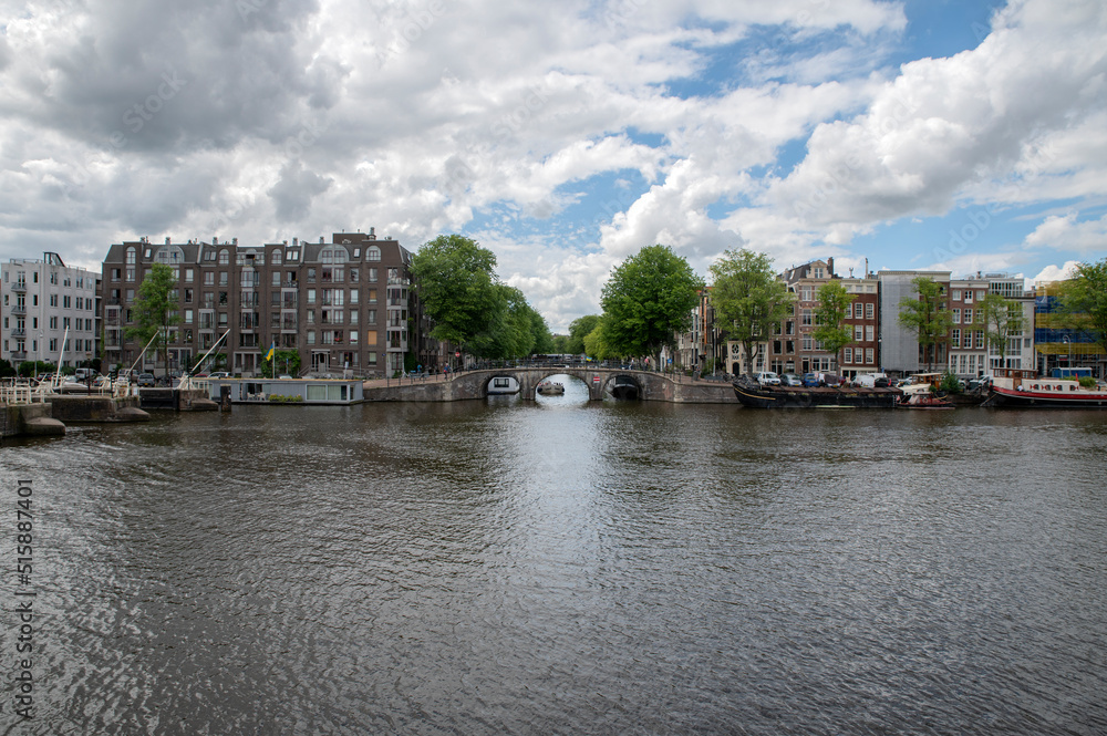 View From The Jan Vinckbrug Bridge At Amsterdam The Netherlands 5-7-2022