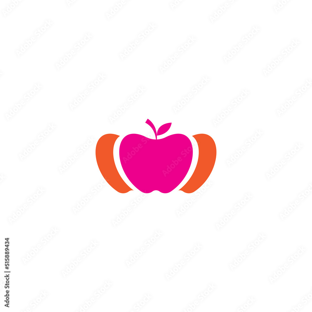 Fototapeta premium apple logo color vector creative design illustration