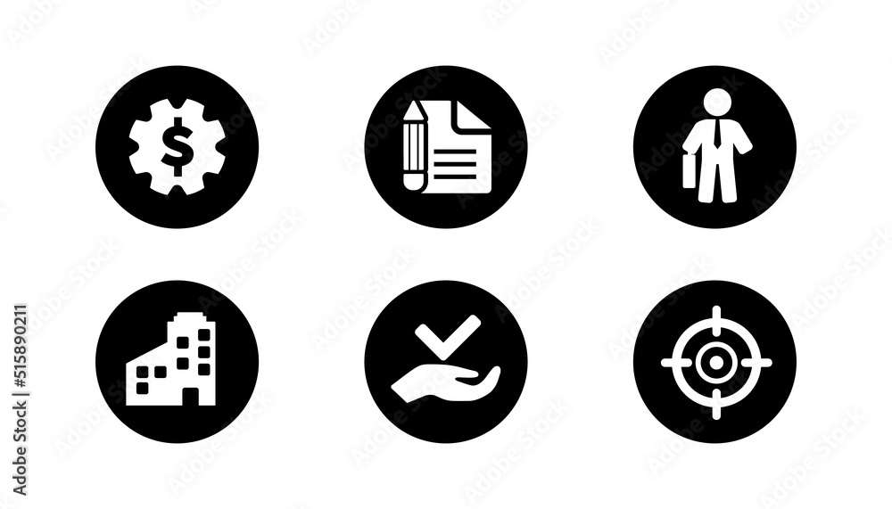 Business flat icon set. Vector illustration. Business flat icon set. Vector illustration.