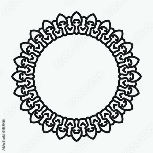 Round Decorative Border Frames with Clear Background. Ideal for vintage label designs.