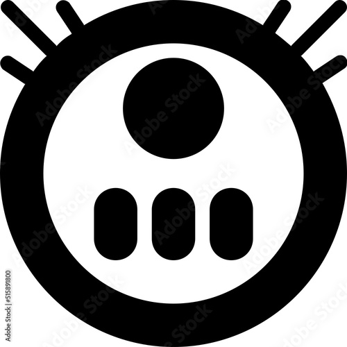 vacuum machine robot glyph icon
