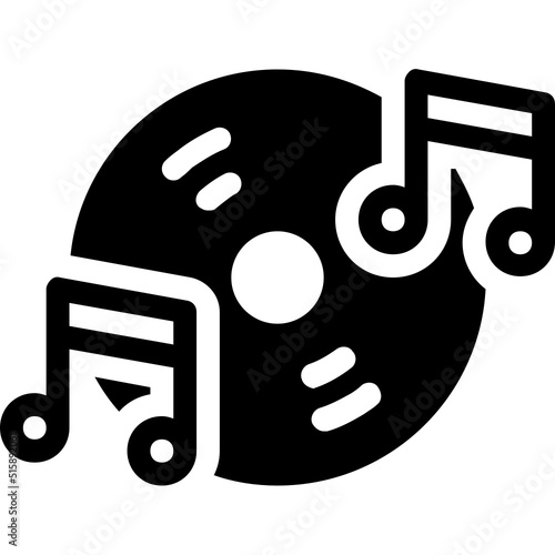 music cd glyph icon