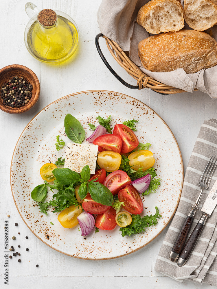 Tomato salad with feta cheese Tomato salad with feta cheese