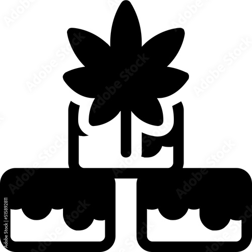 brownie glyph icon