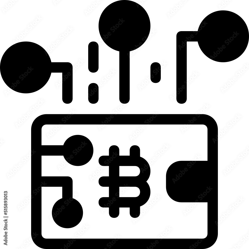 Fototapeta premium wallet glyph icon