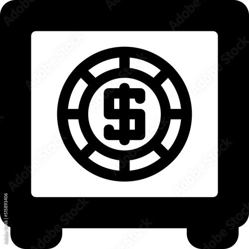 safe glyph icon