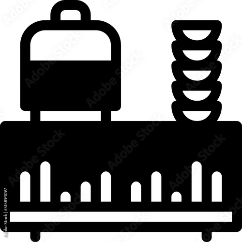 breakfast buffet glyph icon