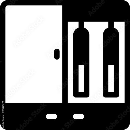 wardrobe glyph icon