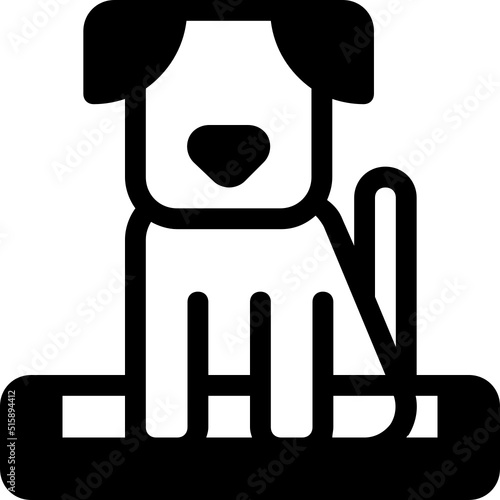 dog bed glyph icon