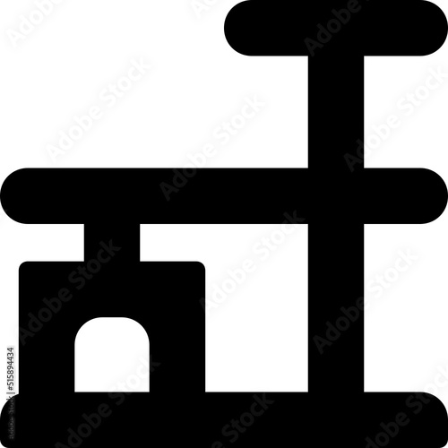 condo cat glyph icon