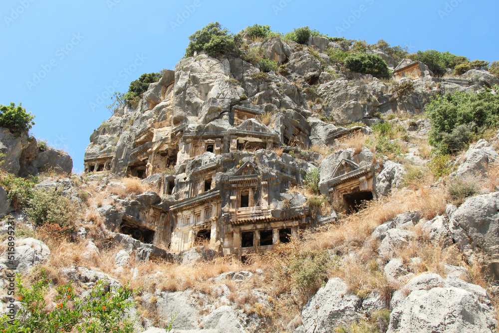 Mountain tombs of the ancient Lycians Mountain tombs of the ancient Lycians