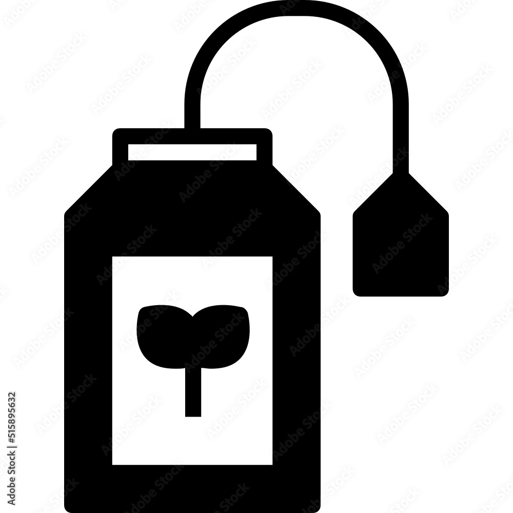 Obraz premium tea bag glyph icon